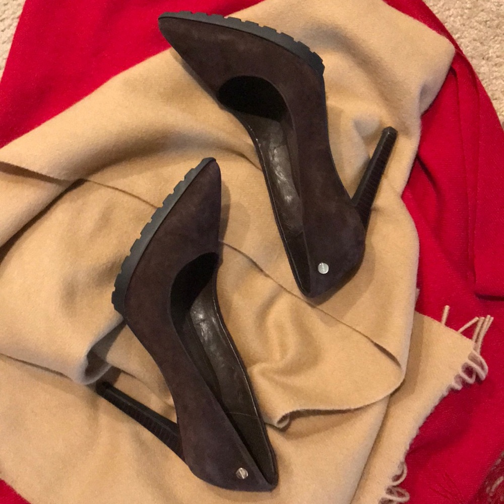 Calvin Klein Brown Suede Heels